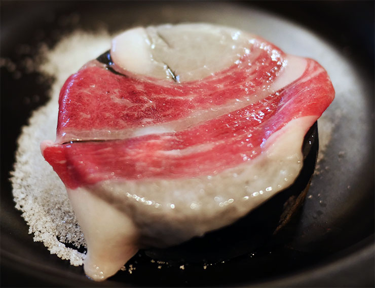 ミシュランが大絶賛したお好み焼き屋の「和牛コーネ刺し」が絶品 / 九段下の花子